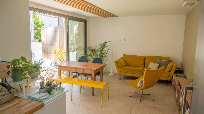 Coulissant 3 vantaux ouverture totale vue intérieure