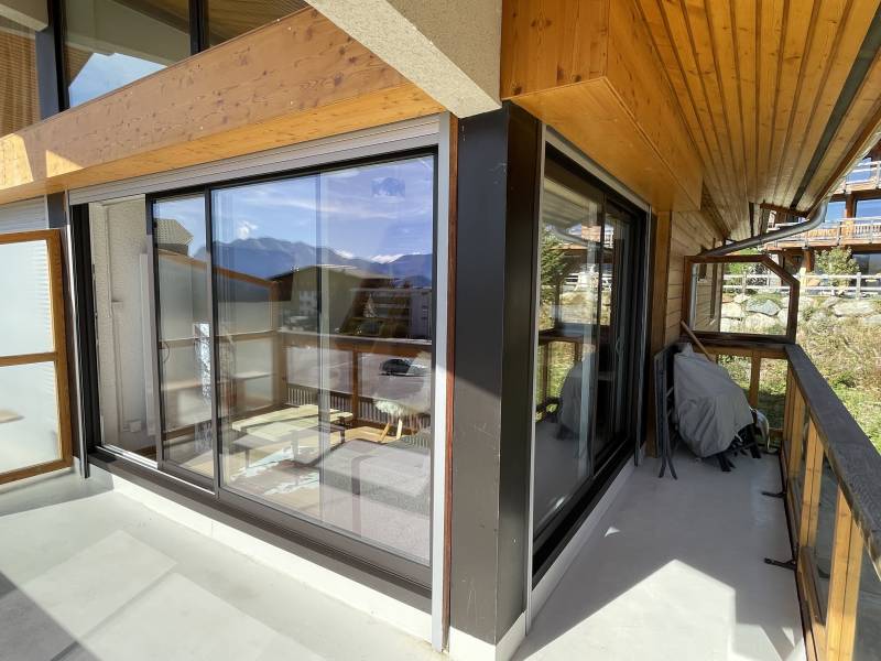 Coulissant aluminium marron extérieur